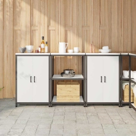 Virtuves Glabāšanas Komplekts 3 Pcs Balta 180 X 50 X 92 Cm Vidaxl