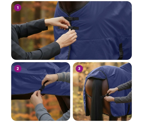 Zirgu Sega Tumši Zaļa Un Melna 165 Cm Poliesters Vidaxl