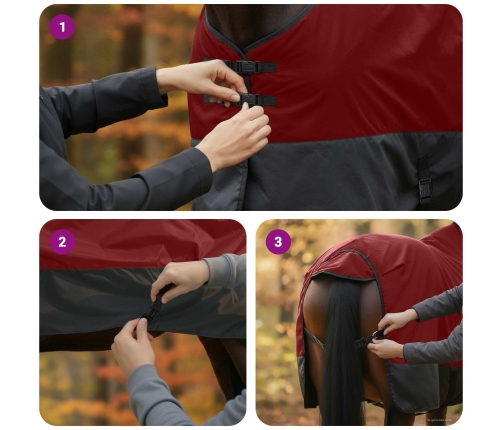 Zirgu Sega Tumši Zaļa Un Melna 135 Cm Poliesters Vidaxl