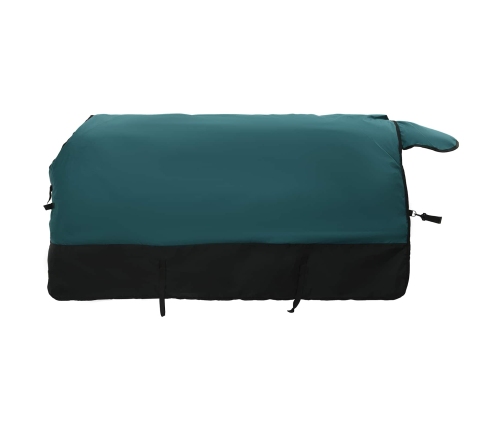 Zirgu Sega Tumši Zaļa Un Melna 135 Cm Poliesters Vidaxl