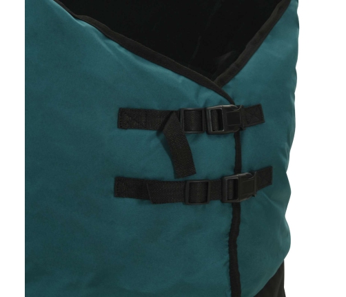 Zirgu Sega Tumši Zaļa Un Melna 145 Cm Poliesters Vidaxl