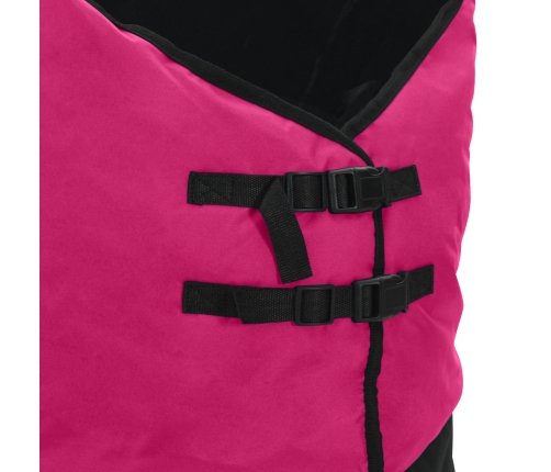 Zirgu Sega Rožains Un Melns 115 Cm Poliesters Vidaxl