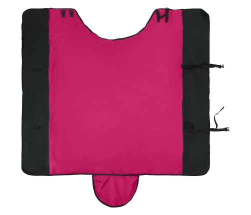 Zirgu Sega Rožains Un Melns 145 Cm Poliesters Vidaxl