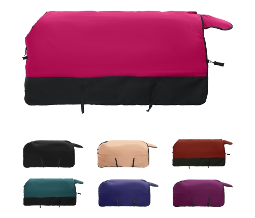 Zirgu Sega Rožains Un Melns 165 Cm Poliesters Vidaxl