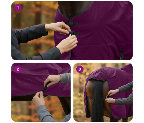 Zirgu Sega Tumši Zaļa Un Melna 85 Cm Poliesters Vidaxl