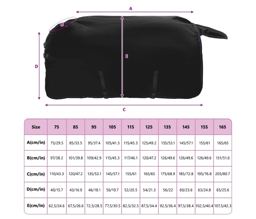 Zirgu Sega Tumši Zaļa Un Melna 75 Cm Poliesters Vidaxl
