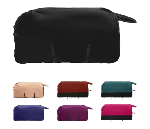 Zirgu Sega Tumši Zaļa Un Melna 145 Cm Poliesters Vidaxl