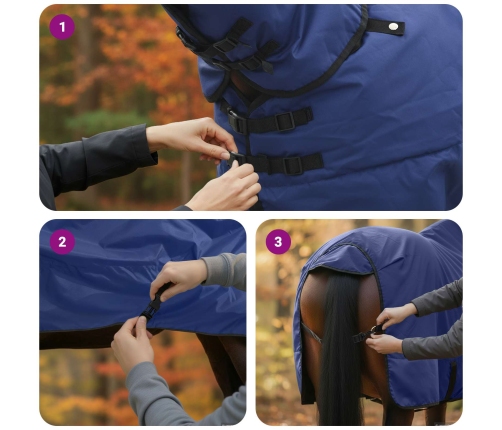 Zirgu Sega Tumši Zaļa Un Melna 75 Cm Poliesters Vidaxl