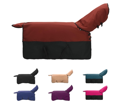 Zirgu Sega Tumši Zaļa Un Melna 135 Cm Poliesters Vidaxl