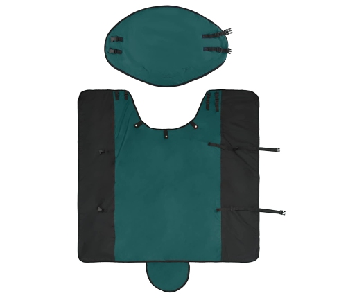 Zirgu Sega Tumši Zaļa Un Melna 75 Cm Poliesters Vidaxl