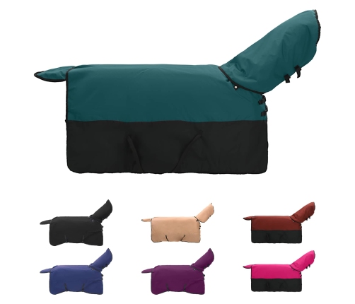 Zirgu Sega Tumši Zaļa Un Melna 95 Cm Poliesters Vidaxl