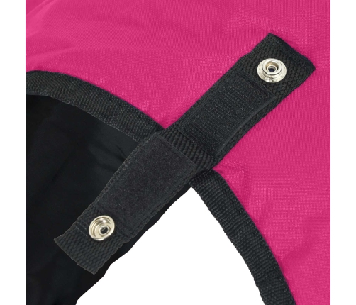 Zirgu Sega Rožains Un Melns 155 Cm Poliesters Vidaxl