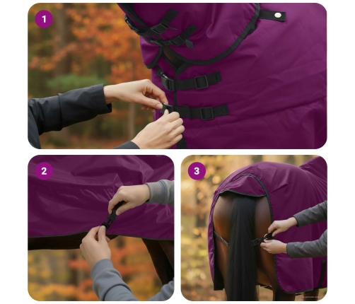 Zirgu Sega Tumši Zaļa Un Melna 75 Cm Poliesters Vidaxl