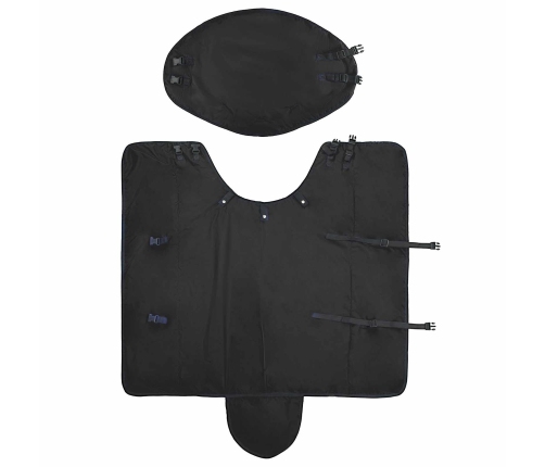 Zirgu Sega Tumši Zaļa Un Melna 135 Cm Poliesters Vidaxl