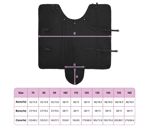 Zirgu Sega Tumši Zaļa Un Melna 155 Cm Poliesters Vidaxl