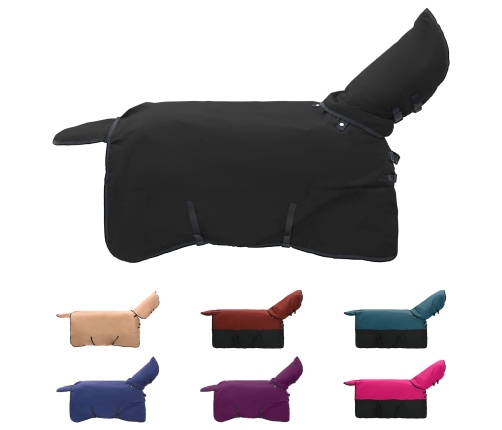 Zirgu Sega Tumši Zaļa Un Melna 165 Cm Poliesters Vidaxl