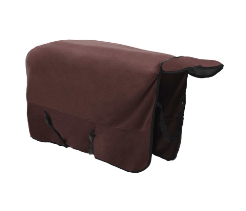 Zirgu Sega Pilnīgs Tumši Brūns Poliesters Vidaxl