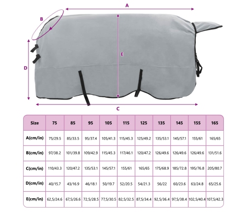 Zirgu Sega Pilnīgi Gaiši Pelēks Un Rozā Poliesters Vidaxl
