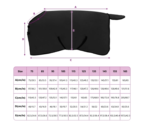 Zirgu Sega Melna Poliesters Vidaxl