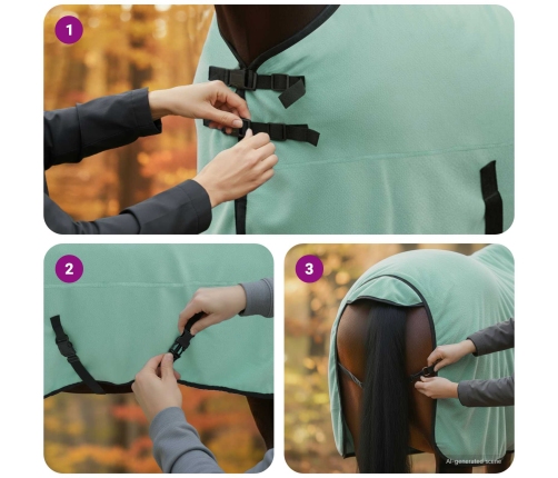 Zirgu Sega Īpaša Zaļa Poliesters Vidaxl