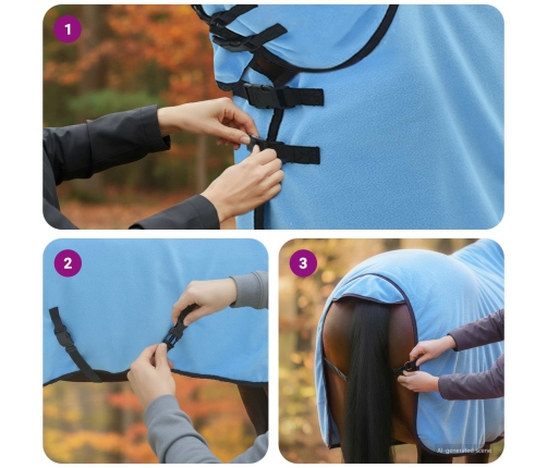 Zirgu Sega Pilns Akva 75 Cm Poliesters Vidaxl