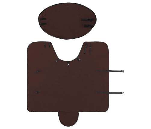 Zirgu Sega Pilnīgs Tumši Brūns Poliesters Vidaxl