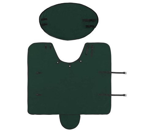 Zirgu Sega Pilnīgi Tumši Zaļa Poliesters Vidaxl