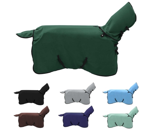 Zirgu Sega Pilnīgi Tumši Zaļa Poliesters Vidaxl