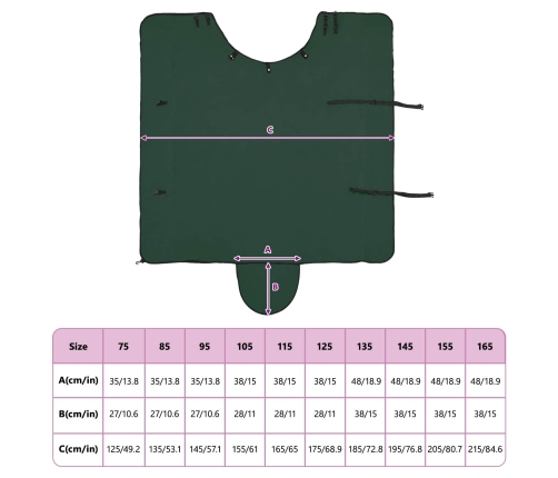 Zirgu Sega Pilnīgi Tumši Zaļa Poliesters Vidaxl