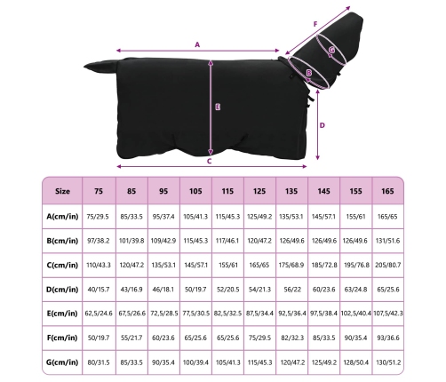 Zirgu Sega Melna Poliesters Vidaxl