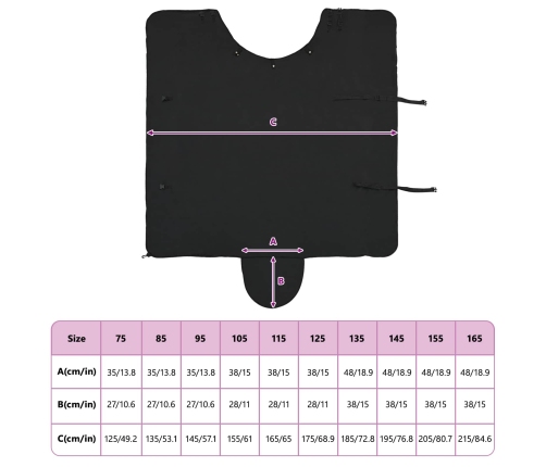 Zirgu Sega Melna Poliesters Vidaxl