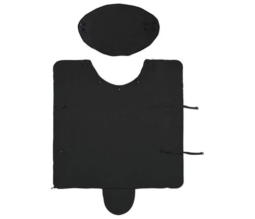 Zirgu Sega Melna Poliesters Vidaxl