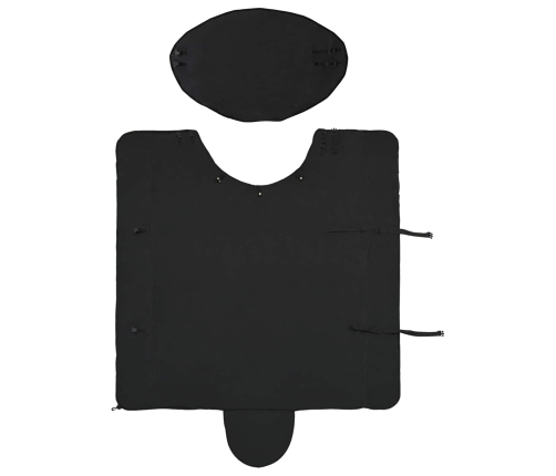 Zirgu Sega Melna Poliesters Vidaxl