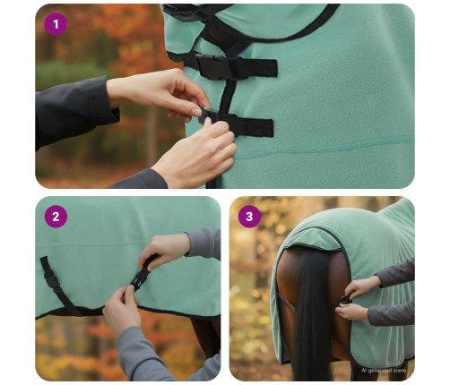 Zirgu Sega Īpaša Zaļa Poliesters Vidaxl