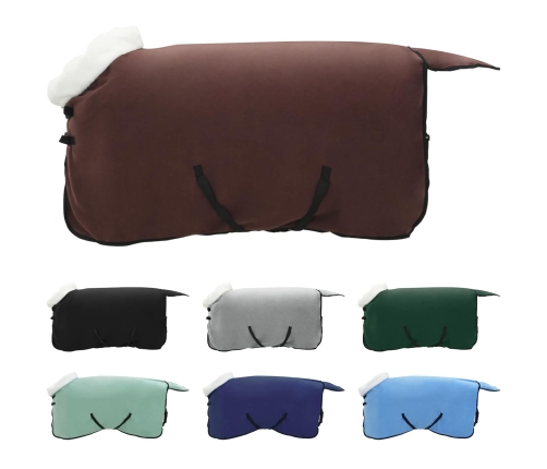 Zirgu Sega Pilnīgs Tumši Brūns 95 Cm Polāra Poliestera Vidaxl