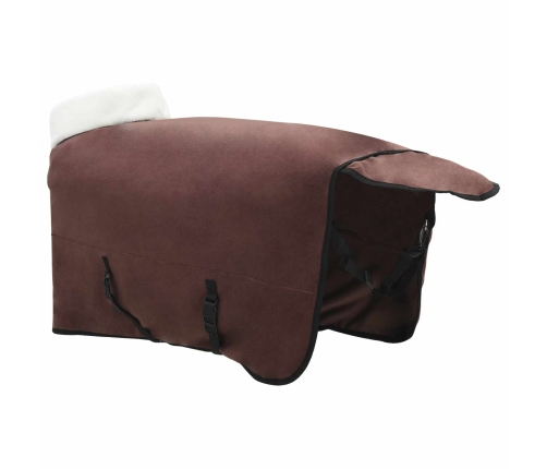 Zirgu Sega Pilnīgs Tumši Brūns 125 Cm Polāra Poliestera Vidaxl