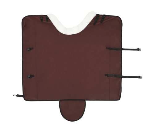 Zirgu Sega Pilnīgs Tumši Brūns 135 Cm Polāra Poliestera Vidaxl