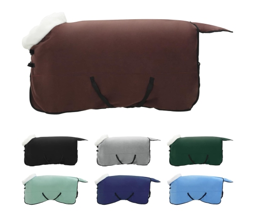 Zirgu Sega Pilnīgs Tumši Brūns 145 Cm Polāra Poliestera Vidaxl