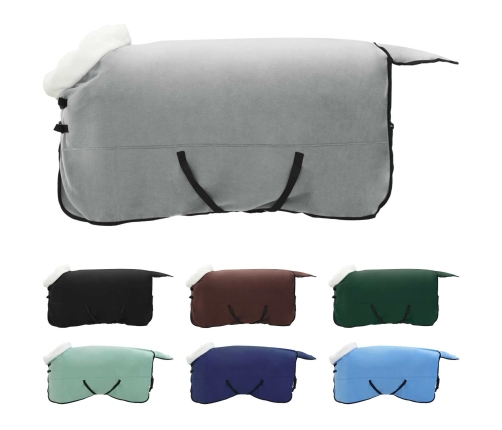 Zirgu Sega Pilnīgi Tumši Zaļa 145 Cm Polāra Poliestera Vidaxl