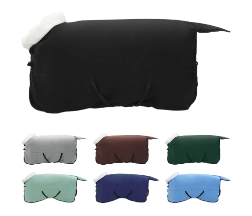 Zirgu Sega Melna 125 Cm Polāra Poliestera Vidaxl