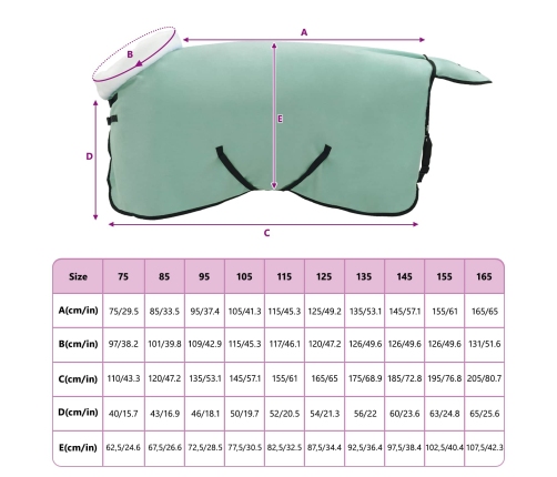 Zirgu Sega Pilnīgi Tumši Zaļa 85 Cm Polāra Poliestera Vidaxl