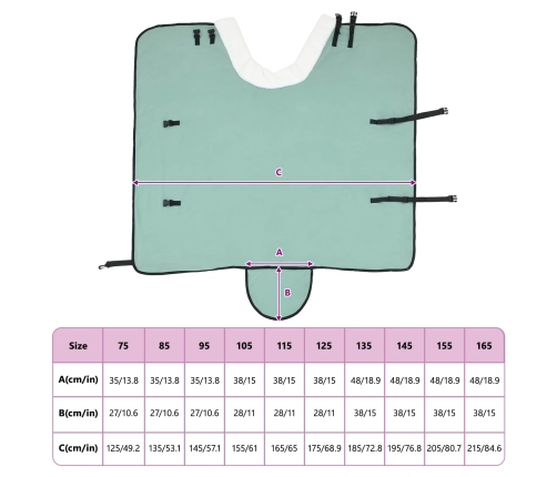 Zirgu Sega Pilnīgi Tumši Zaļa 95 Cm Polāra Poliestera Vidaxl
