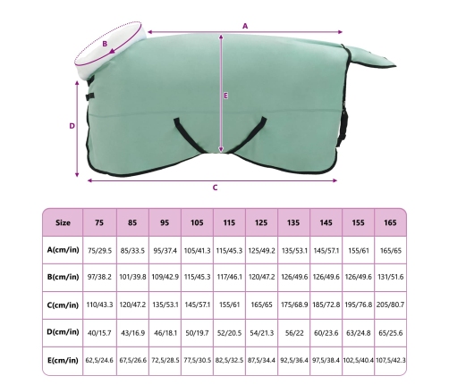 Zirgu Sega Pilnīgi Tumši Zaļa 165 Cm Polāra Poliestera Vidaxl