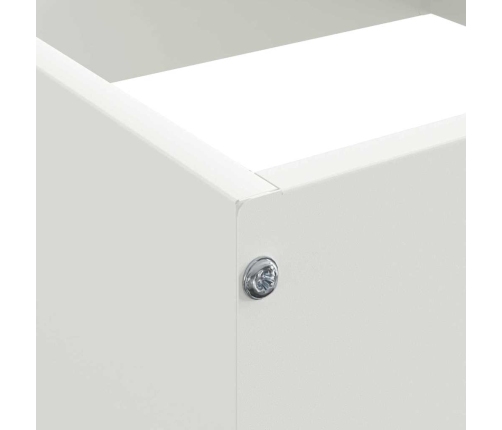 Zāliena Apmale 6 Pcs Balts 40 X 40 X 13 Cm Tērauds Vidaxl