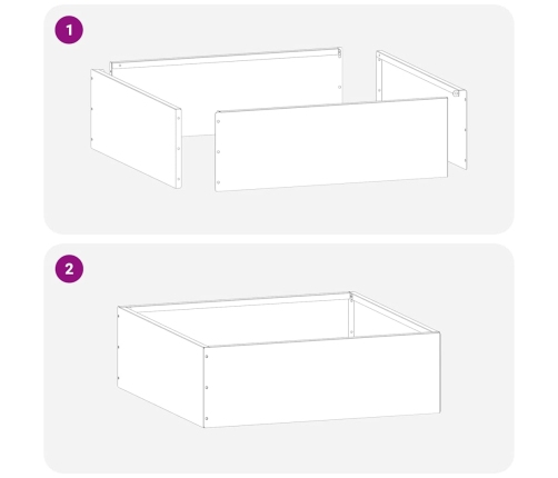 Zāliena Apmale 6 Pcs Balts 40 X 40 X 13 Cm Tērauds Vidaxl