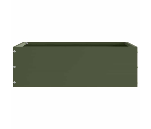 Zāliena Apmale Olīvu Zaļš 40 X 40 X 13 Cm Tērauds Vidaxl