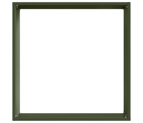 Zāliena Apmale 6 Pcs Olīvu Zaļš 40 X 40 X 13 Cm Tērauds Vidaxl