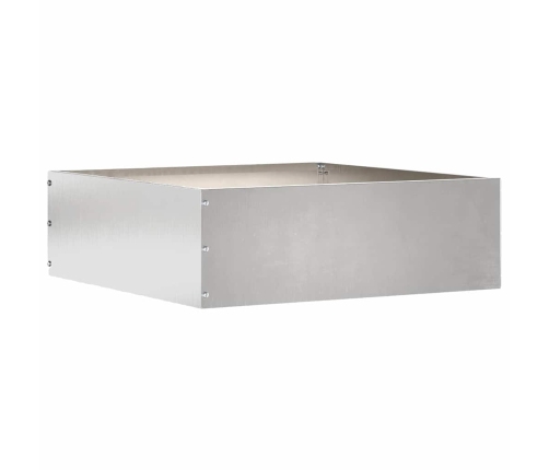 Zāliena Apmale 6 Pcs Sudraba 40 X 40 X 13 Cm Nerūsējošs Tērauds Vidaxl