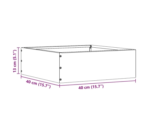 Zāliena Apmale Sudraba 40 X 40 X 13 Cm Cinkots Tērauds Vidaxl