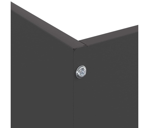 Zāliena Apmale 6 Pcs Melna 50 X 50 X 13 Cm Tērauds Vidaxl